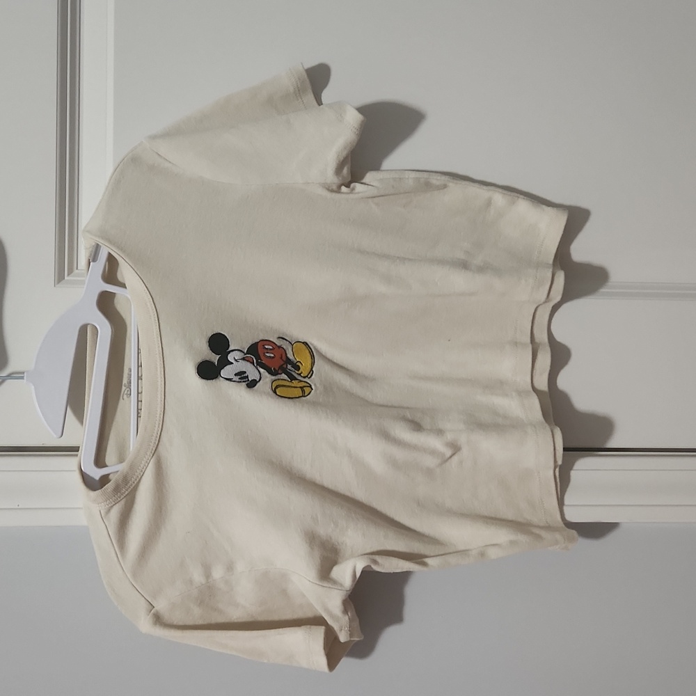 Yellow Mickey Mouse Crop Top